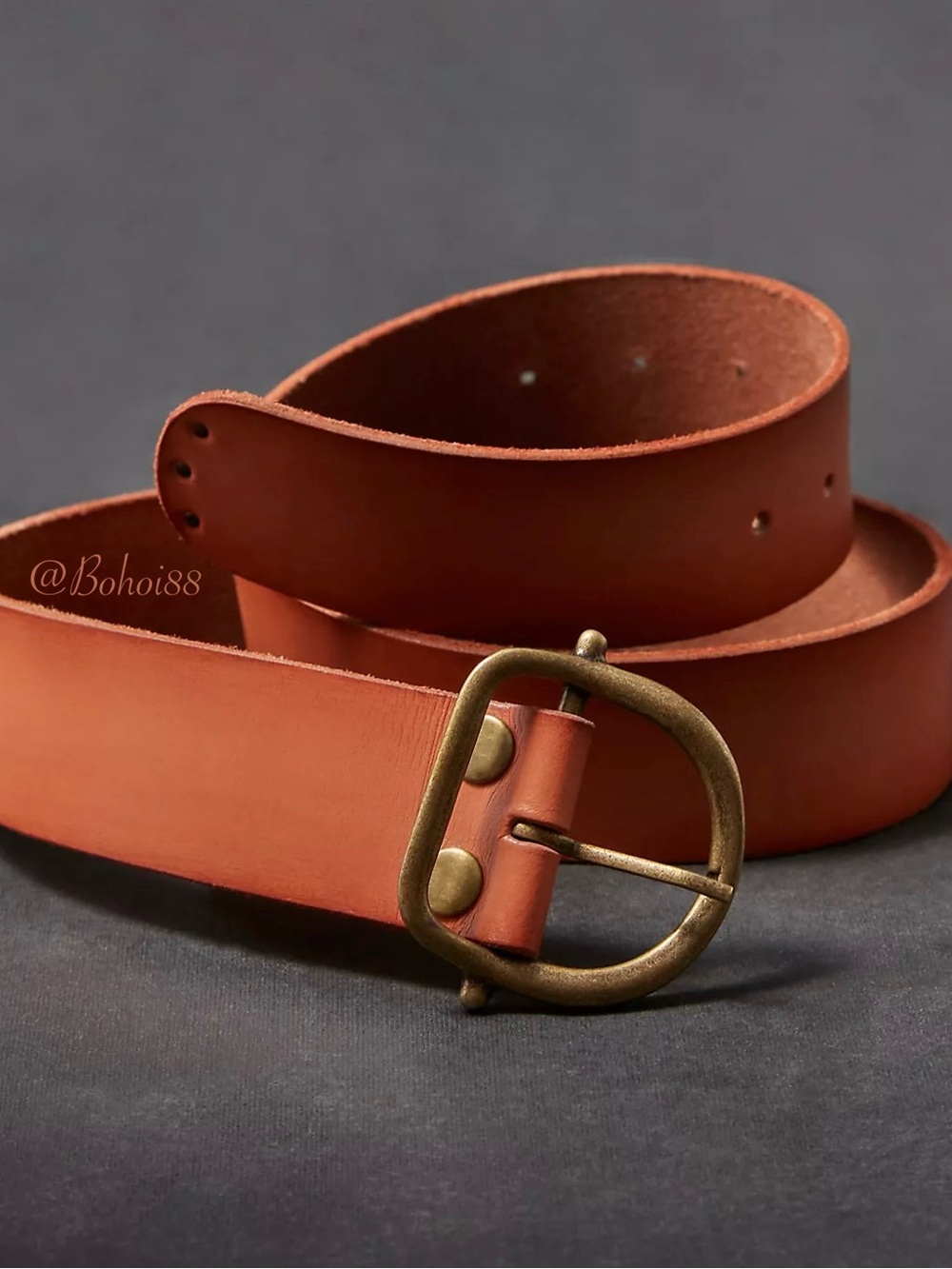 NWT Free People Birch Leather Belt